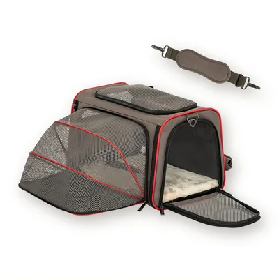 Expandable Soft-Sided Carrier for Cats and Small Dogs